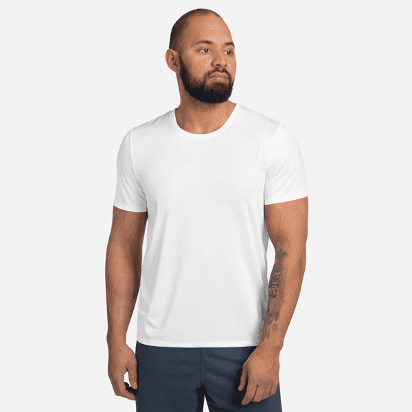 All-Over Print Men's Athletic T-Shirt - White
