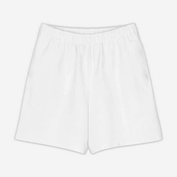 All-Over Print Unisex Cotton Long Shorts - White