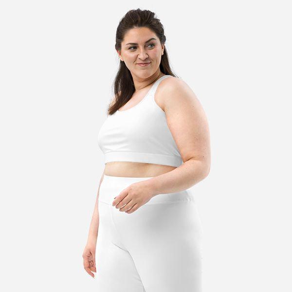 All-Over Print Sports Bra - Black