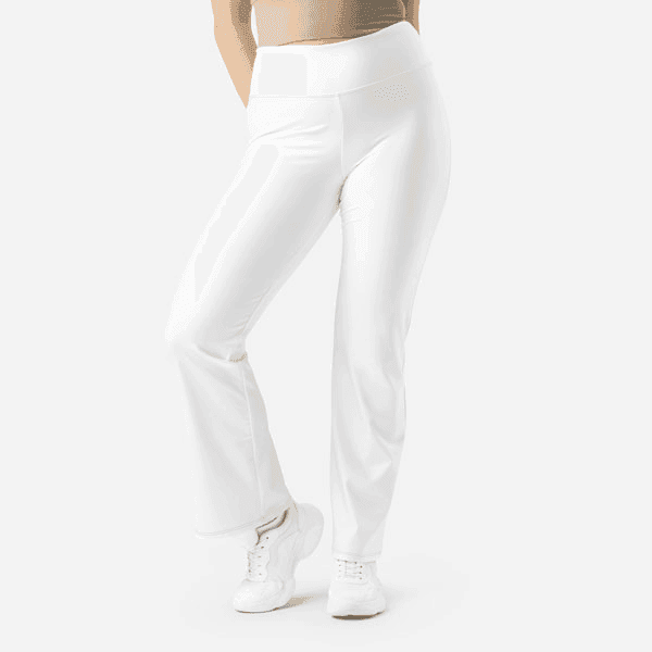 All-Over Print Flare Leggings - White