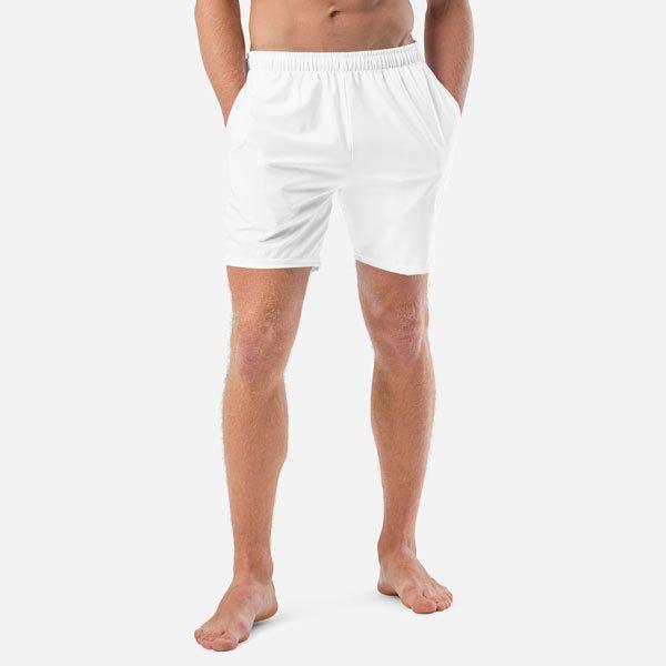 All-Over Print Recycled Swim Trunks - White