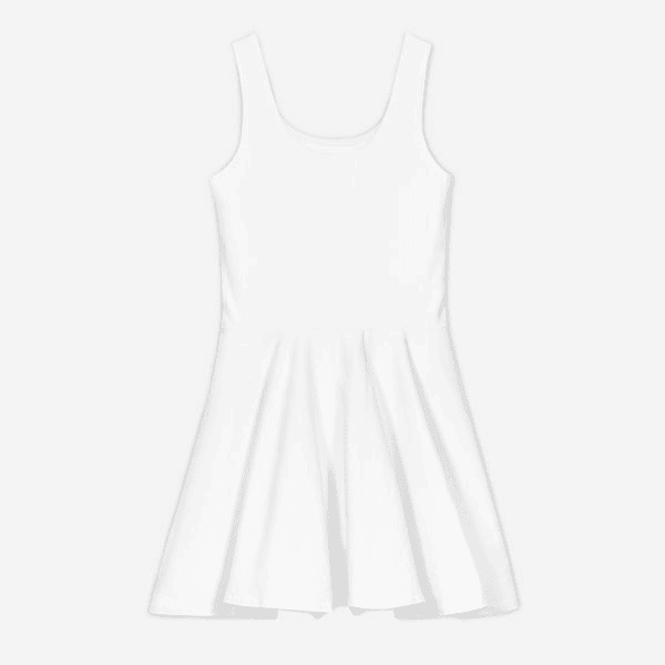 All-Over Print Cotton Skater Dress